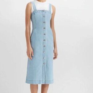 Club Monaco Denim Button Front Jumper Dress